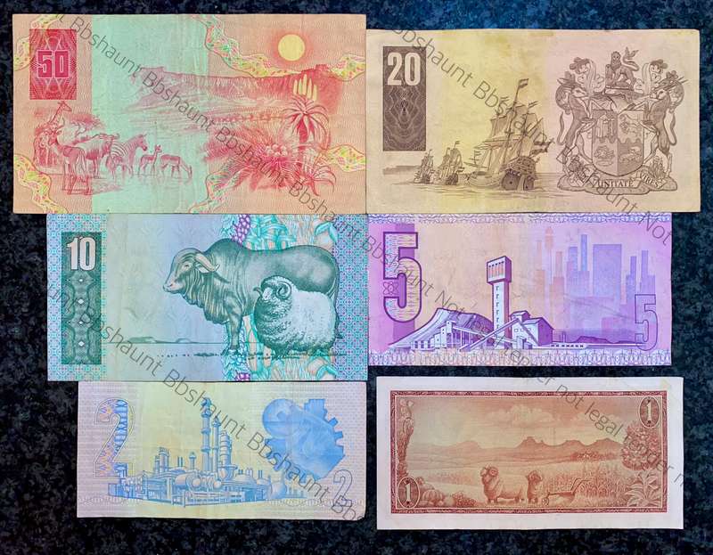 Complete set GPC De Kock & decimals R50 TO R2 - 1980s(R1 de Jongh 1975)- (1 bid takes all)