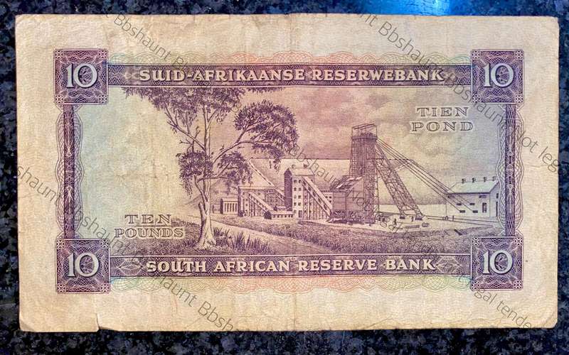 Mh De Kock. 10 pound Pretoria 18-12-1952 - D1