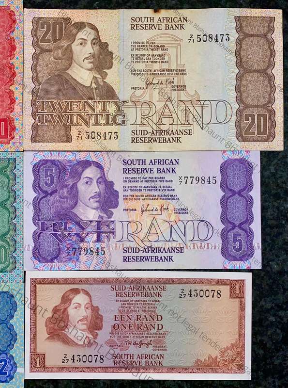 COMPLETE SET REPLACEMENT NOTES GPC DE KOCK R50XX TO R2WW - 1980s(R1 -Z27 TW DE JONGH (1 BID TAKES AL