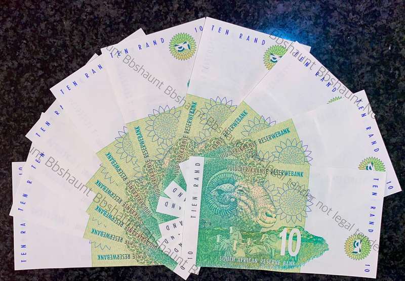 CL Stals. R10 -- in sequence DS2022427-436 rhino wtm 2nd issue 1993 unc-aunc (bid per note)