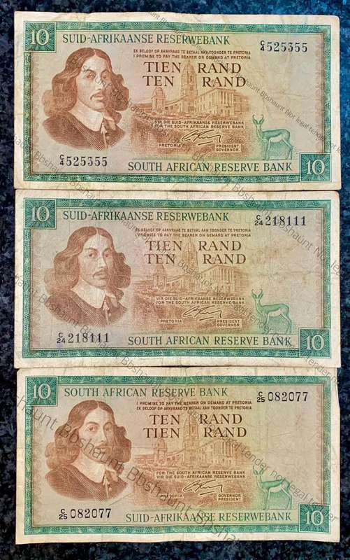 G Rissik. R10-- C4 - C24 - C25-- 2nd issue 1966 (1 bid takes all)