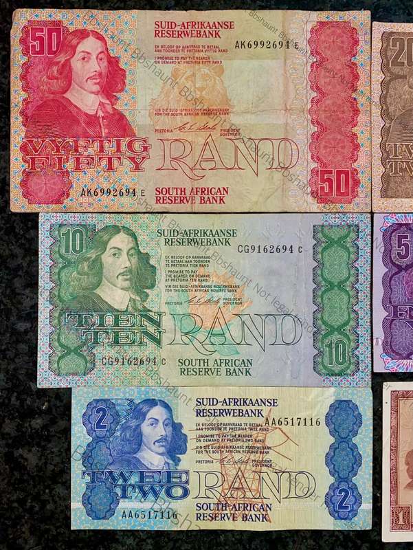 Complete Set CL Stals R50 to R2AA - 1st issue 1990 (R1 TW De Jongh)( 1 bid takes all )