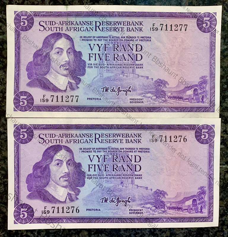 TW De Jongh R5 in sequence UNC-AUNC(1 bid takes all)