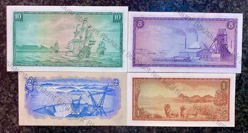 Complete Set Tw De Jongh R10 to R1 - UNC-AUNC 1967-1975(1 bid takes all)