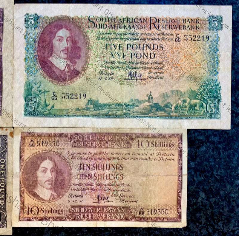 Mh De Kock. set 10 pound to 10 shillings 1946-1958 (1 bid takes all)