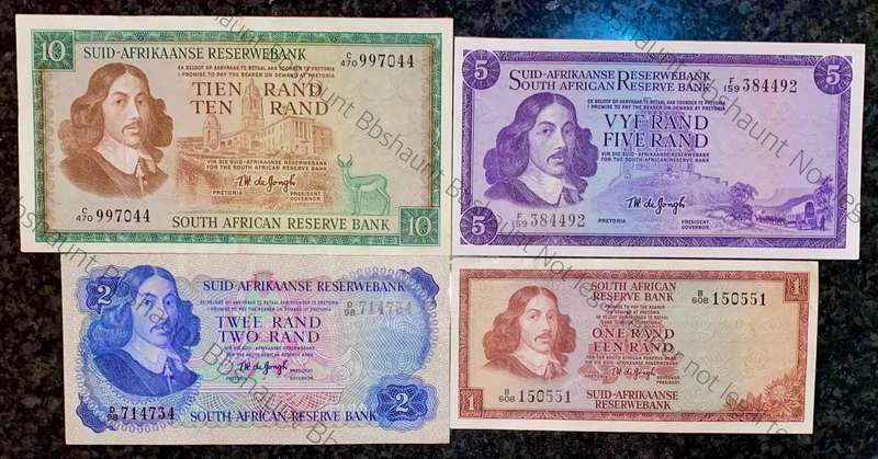Complete Set TW De Jongh R10 to R1 - good condition 1967-1975(1 bid takes all)