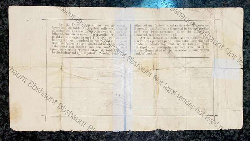 Z.A.R Pietersburg 1 pound Governments Noot 01-04-1901 No 50996