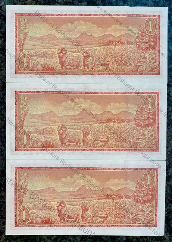 Tw De Jongh R1 in sequence -B433 /996445-443 aunc 1975(1 bid takes all)