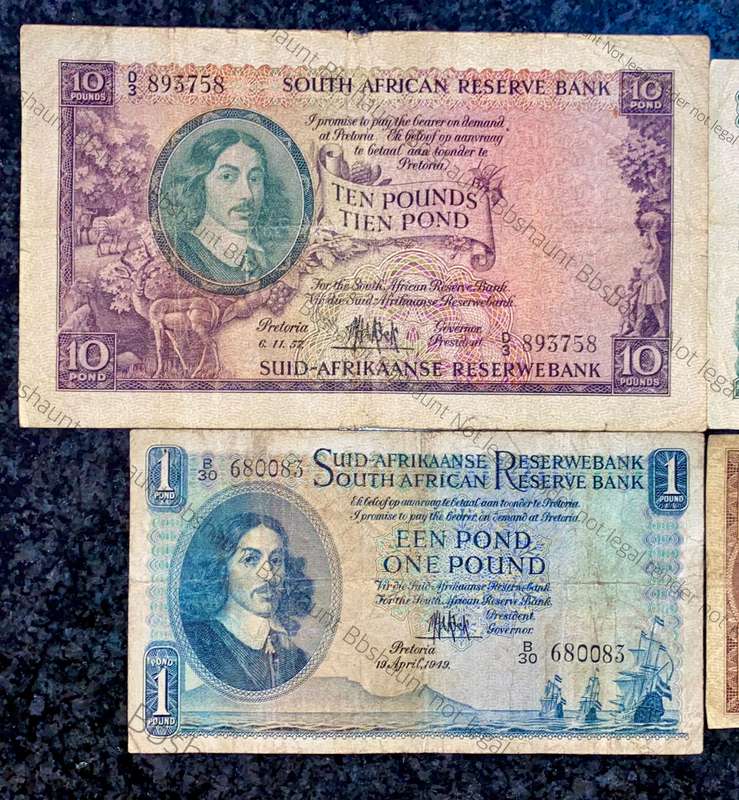 Mh De Kock. set 10 pound to 10 shillings 1949-1958 (1 bid takes all)