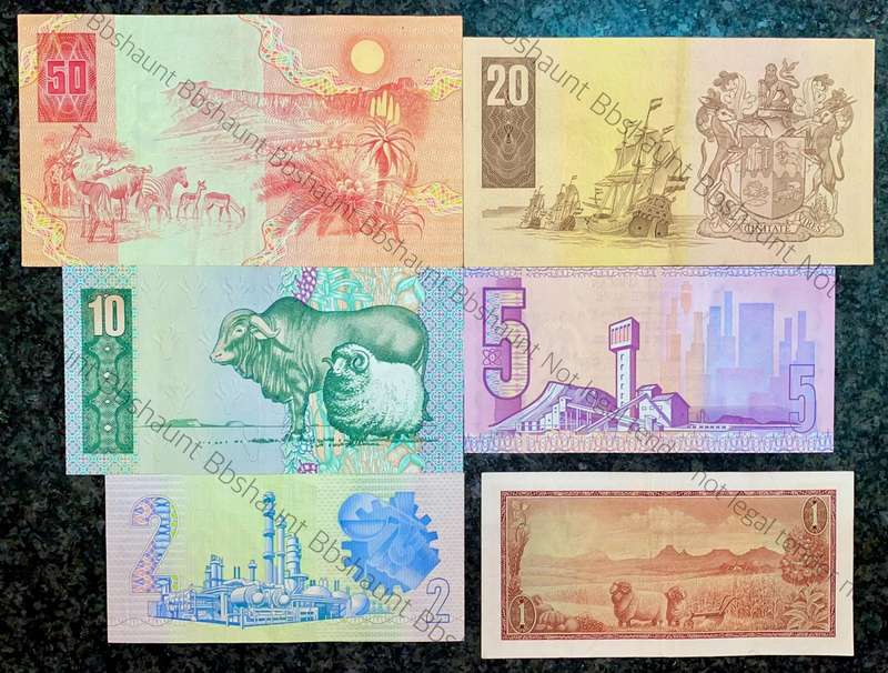 Complete Set GPC De Kock & decimals R50 TO R2 - Good Condition (R1 De Jongh 1967) (1 bid takes all)