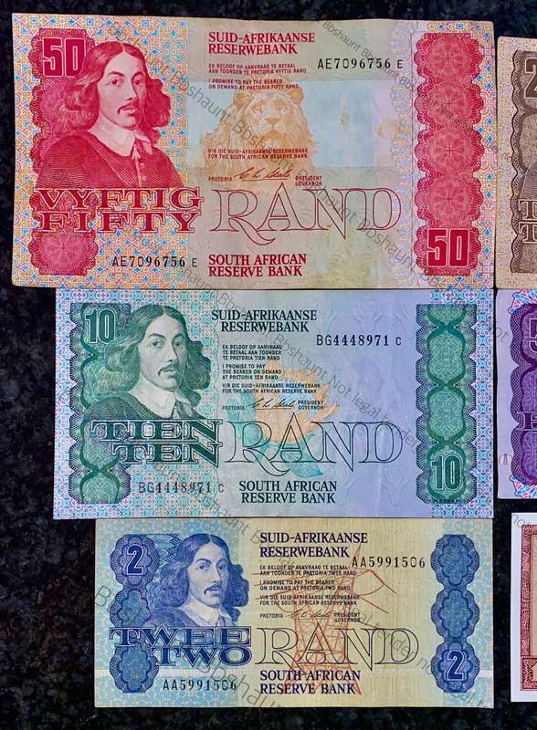 Complete Set CL Stals R50 to R2AA - 1st issue 1990 (R1 TW De Jongh)( 1 bid takes all )