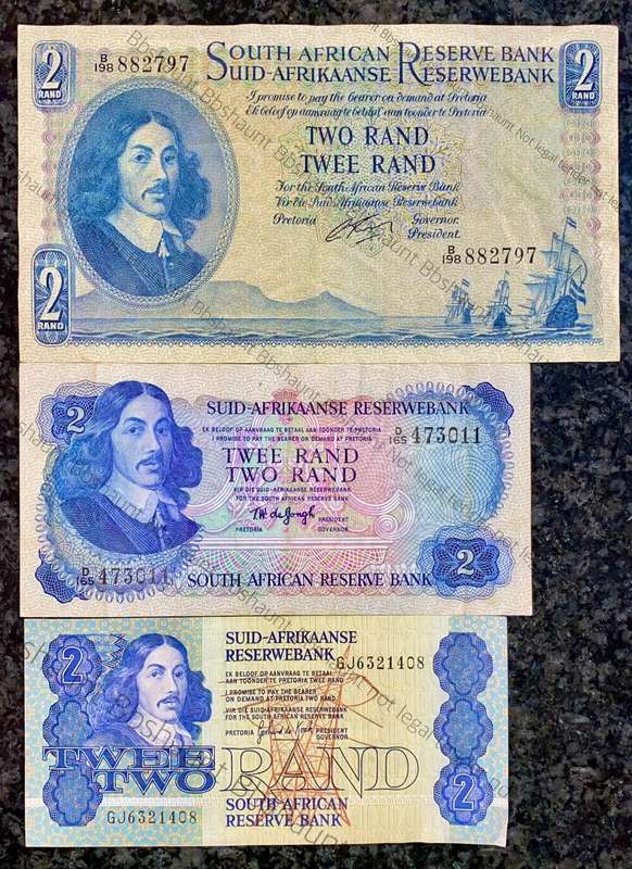 Set OF R2 -- Rissik - De Jongh & De Kock 1962-1980s(1 bid takes all)