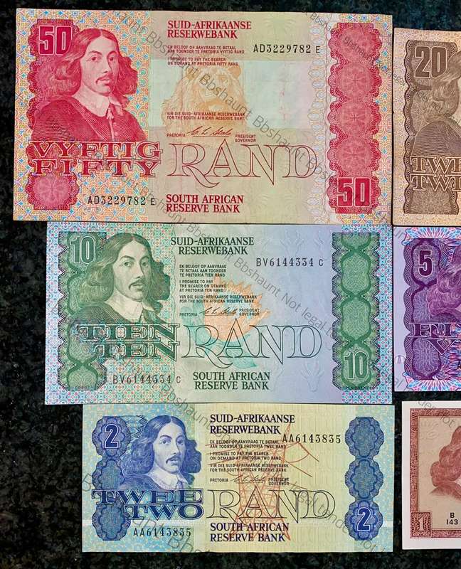 Complete Set CL Stals R50 to R2AA - 1st issue 1990 (R1 TW De Jongh 1973)( 1 bid takes all )
