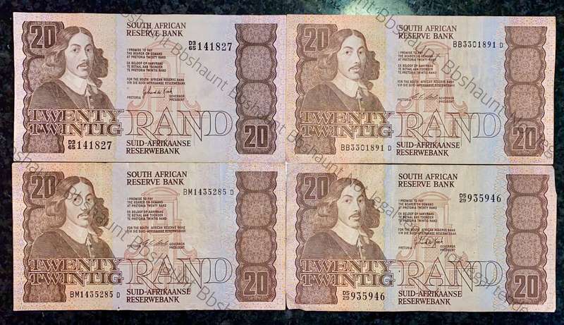SET OF R20 -- CL STALS 1990 & GPC DE KOCK 1980s (1 BID TAKES ALL)