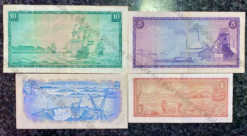 COMPLETE SET OF TW DE JONGH & DECIMALS R10 TO R1 -- 1967-1975 ( 1 BID TAKES ALL)