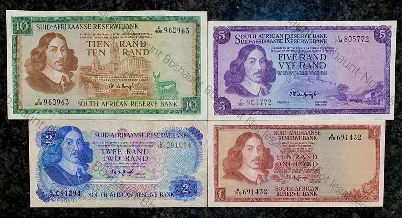 Complete Set Tw De Jongh R10 to R1 - good condition 1967-1975(1 bid takes all)