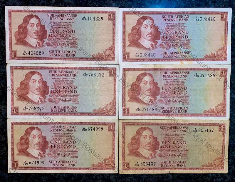 Tw De Jongh. R1 1967-1975 & 2X G Rissik 1966 - A series Springbuck wtm (1 bid takes all)