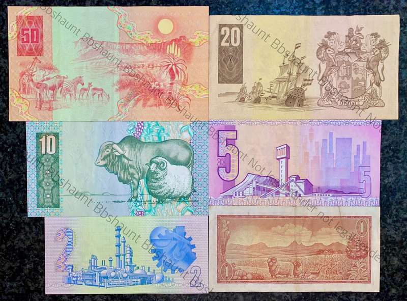Complete set GPC De Kock & decimals R50 TO R2 - 1980s(R1 de Jongh 1975) (1 bid takes all)