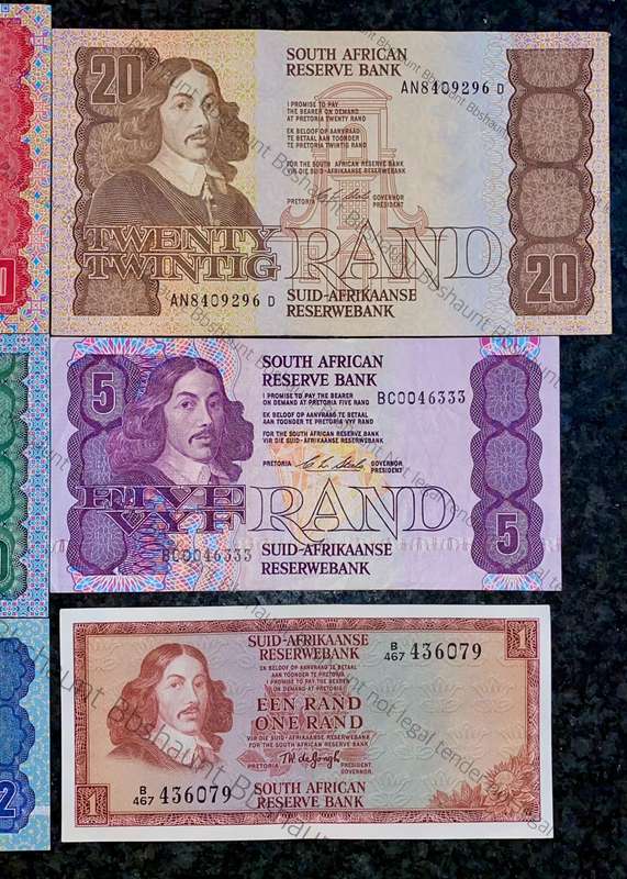Complete set CL Stals R50 to R2AA - good condition 1st issue 1990 (R1 TW De Jongh)(1 bid takes all)