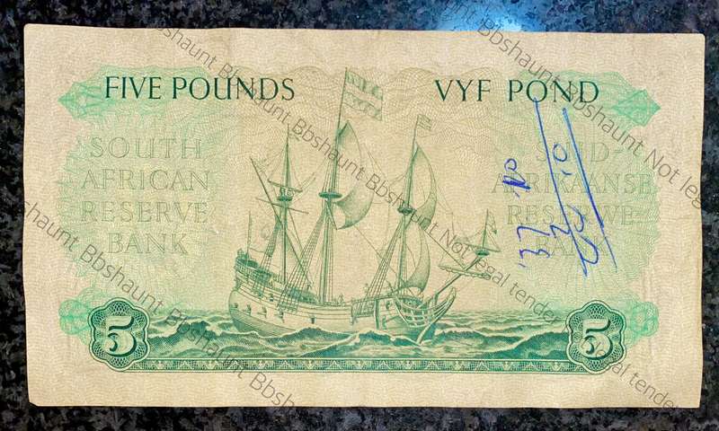 MH De Kock 5 pound 23-1-1958