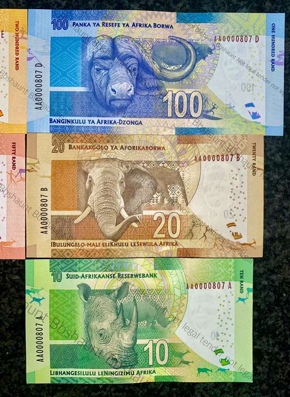 L KGANYAGO FULL SET LOW MATCHING NO - AA0000807 - FIRST ISSUE 2018 (1 BID TAKES ALL)