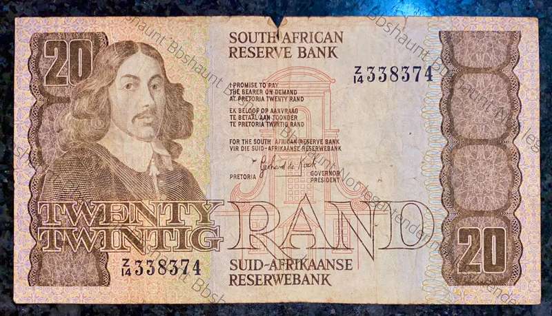 Replacement Note. GPC De Kock R20 - Z14 - 3rd issue 1984