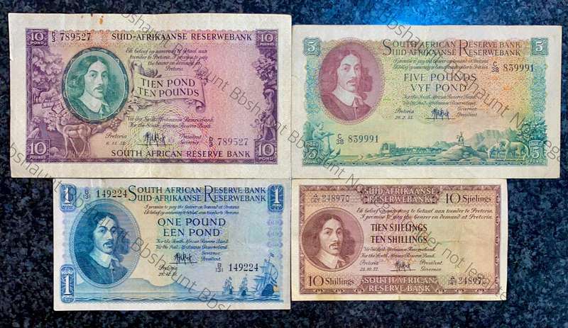 Mh De Kock. set 10 pound to 10 shillings 1951-1957 (1 bid takes all)