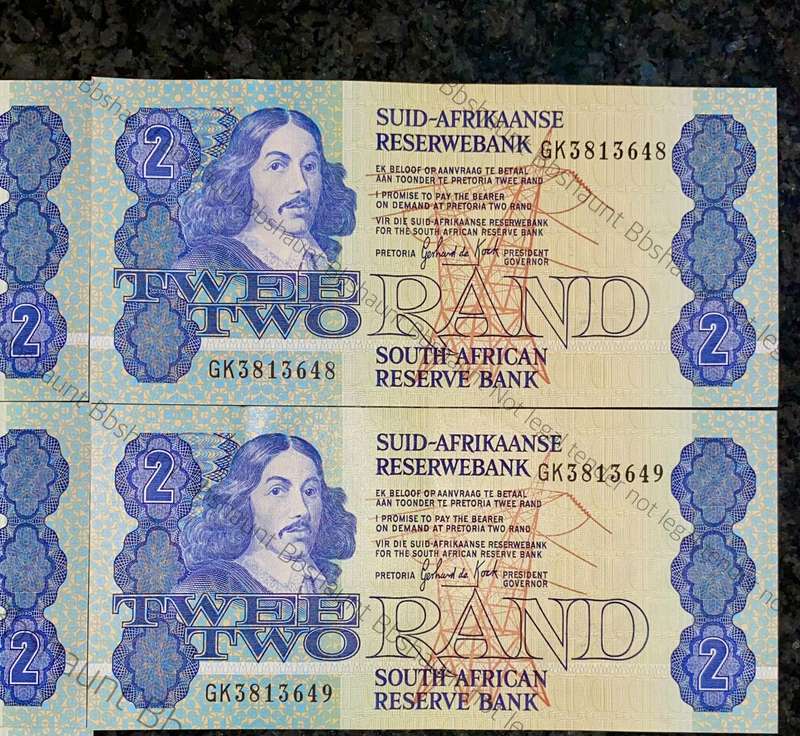 GPC De Kock. R2 in sequence GK3813645-649 aunc -- 3rd issue 1984 (1 bid takes all )