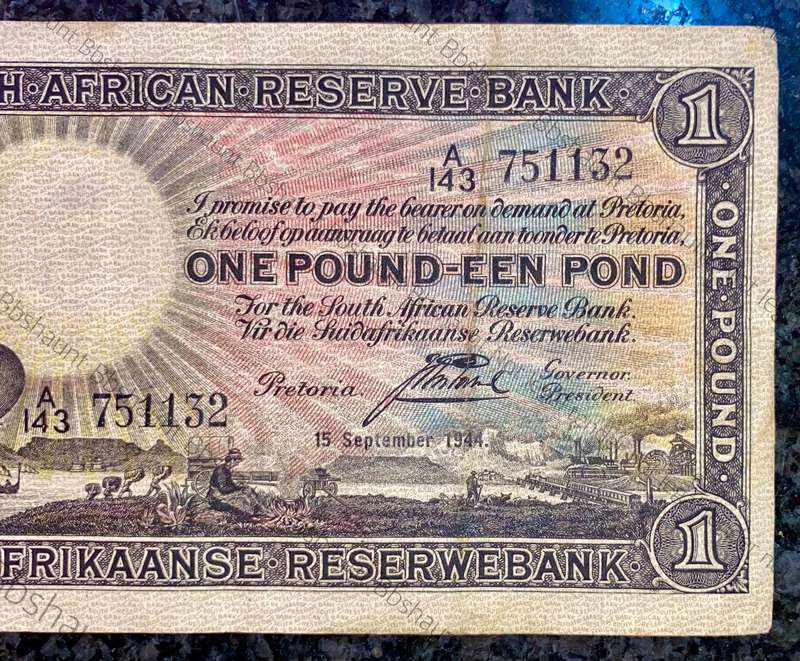 J Postmus. 1 pound 15th September 1944 - A143