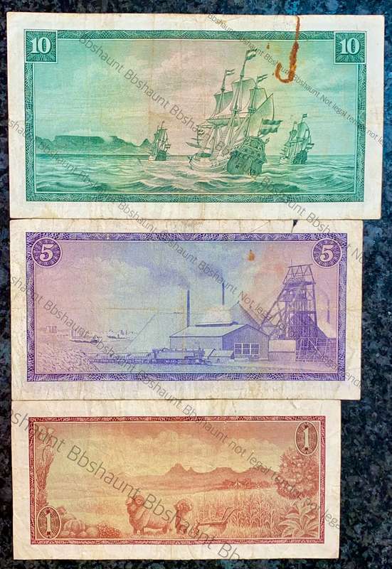 COMPLETE SET OF G.RISSIK & DECIMALS R10 - C21 - R5 - F21 & R1 - A91 - 2ND ISSUE 1966( 1 BID TAKES AL