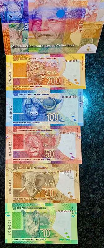 SOUTH AFRICA NELSON MANDELA 46664 MATCHING NO G.MARCUS AP0466640 VERY SCARCE IN SA RESERVE FOLDER