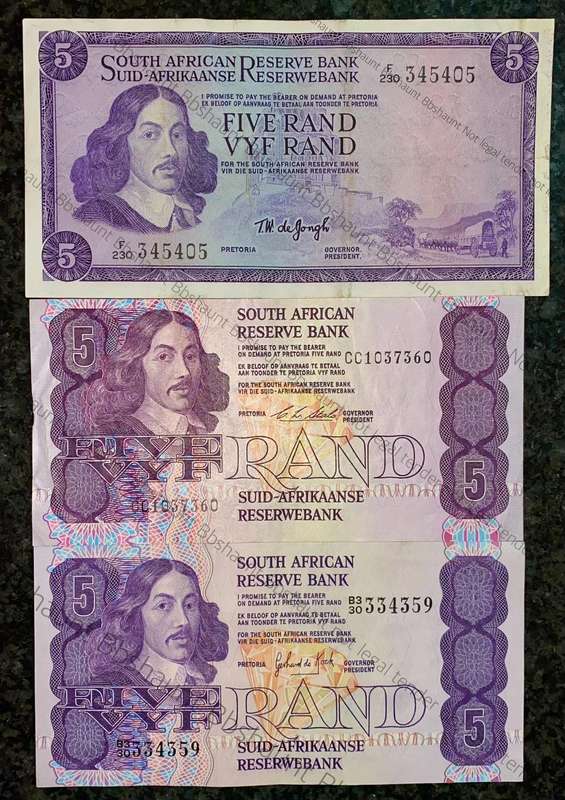 Set Of R5 various governor's 1967-1990 (1 bid takes all)