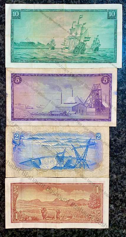 complete set Tw De Jongh R10 to R1 - mostly springbuck wtm 1967-1975(1 bid takes all)