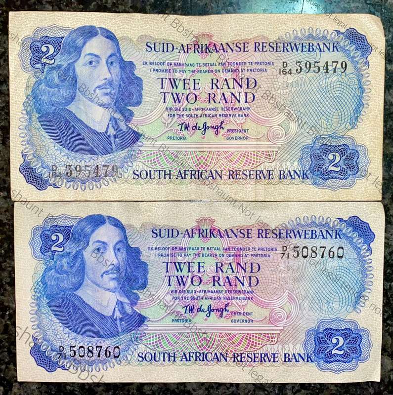 TW DE JONGH ERROR R2 - DIFFERENT COLOUR - SPRINGBUCK WTM 1974  - 2ND ISSUE (1 BID TAKES ALL)