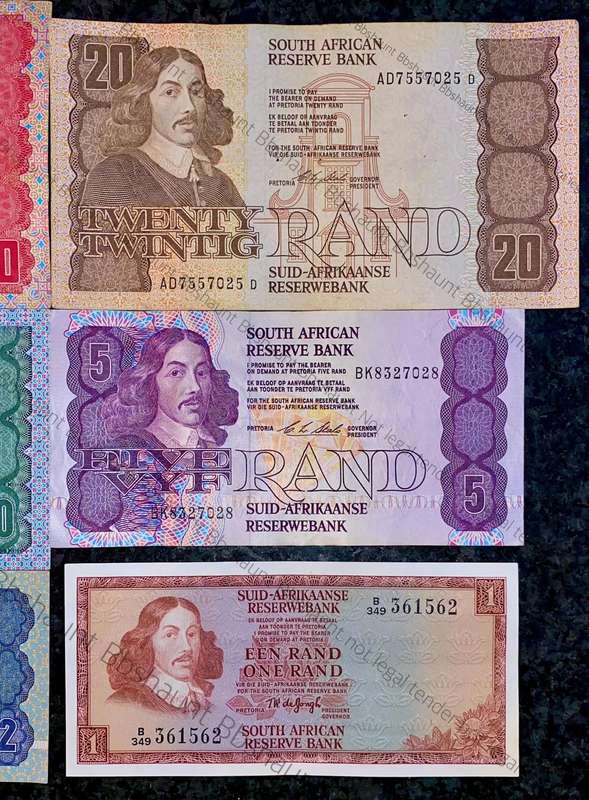 Complete Set CL Stals R50 to R2AA - 1st issue 1990 (R1 TW De Jongh)( 1 bid takes all )