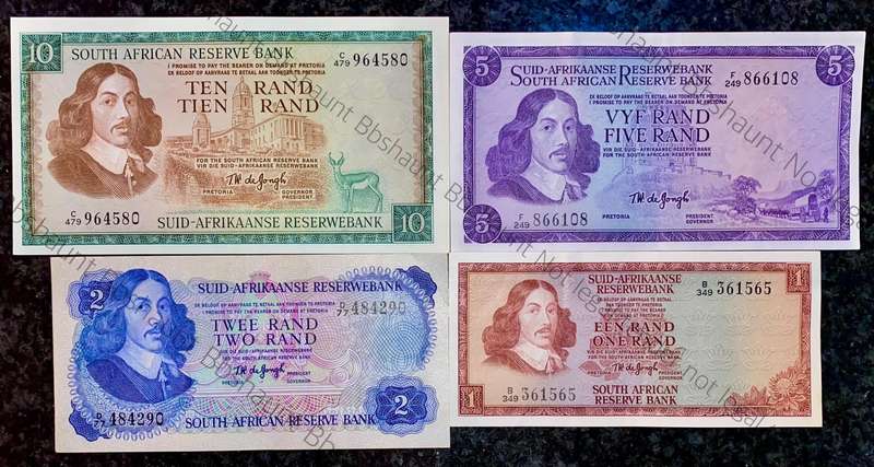 Complete Set Tw De Jongh R10 to R1 - good condition 1967-1975(1 bid takes all)