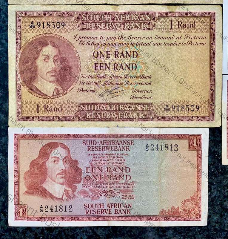 Set Of All R1 - from 1961 to 1975 - MH De Kock - G Rissik & TW De Jongh all issues (1 bid takes all)