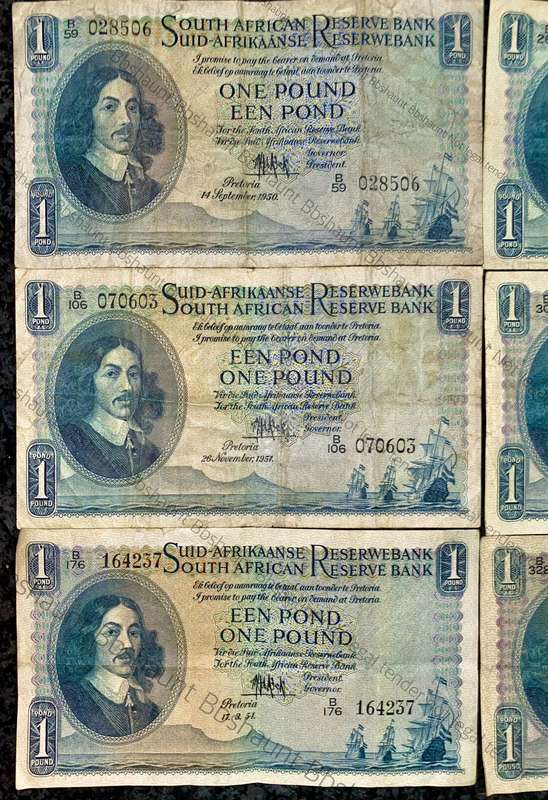 MH DE KOCK SET 1 POUND 1950 - 1951 - 1954 - 1956 - 1957 & 1958 -- 2ND & 3RD ISSUE(1 BID TAKES ALL)
