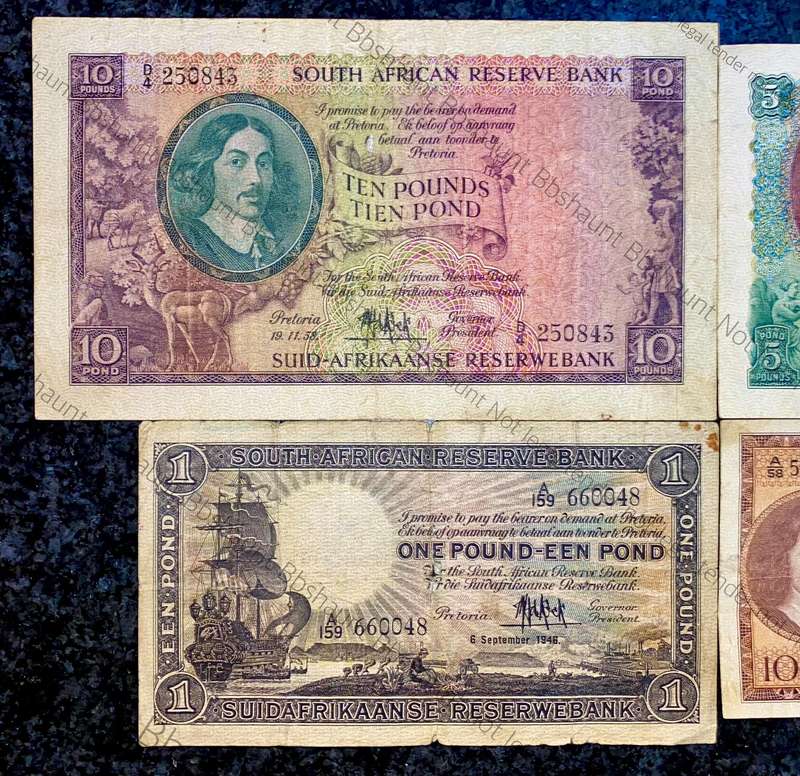 Mh De Kock. set 10 pound to 10 shillings 1946-1958 (1 bid takes all)