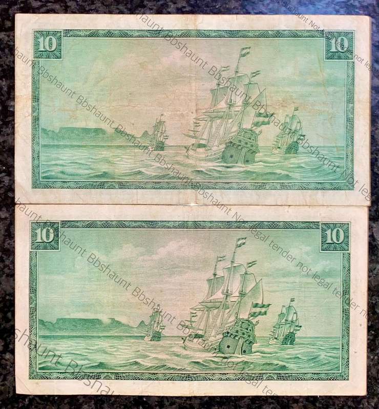 Tw De Jongh. R10 Springbuck & Van Riebeeck wtm 1967-1975 (1 bid takes all)