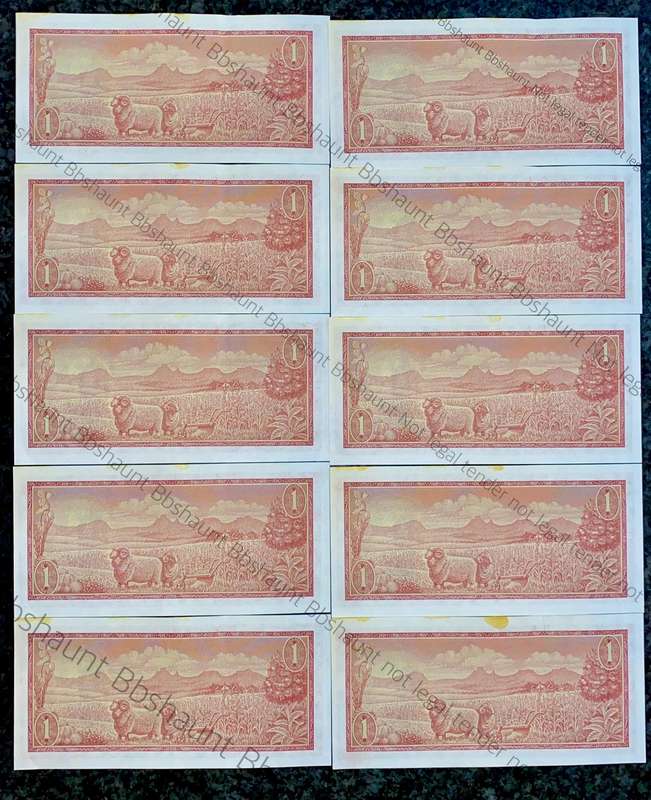 TW De Jongh. R1 in sequence B481 /223671-680 aunc 3rd issue 1975 (1 bid takes all 10)