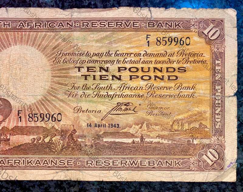 J Postmus 10 pound - F1 - April 14th 1943 -