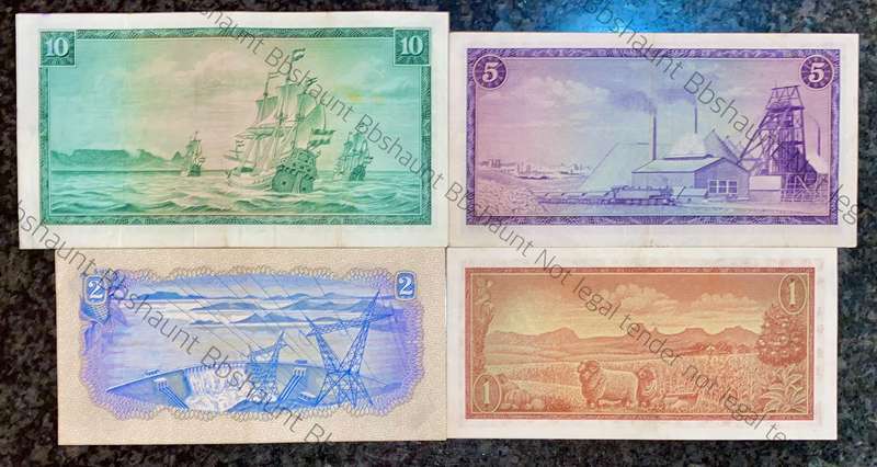 Complete Set Tw De Jongh R10 to R1 - mostly springbuck wtm 1967-1975(1 bid takes all)