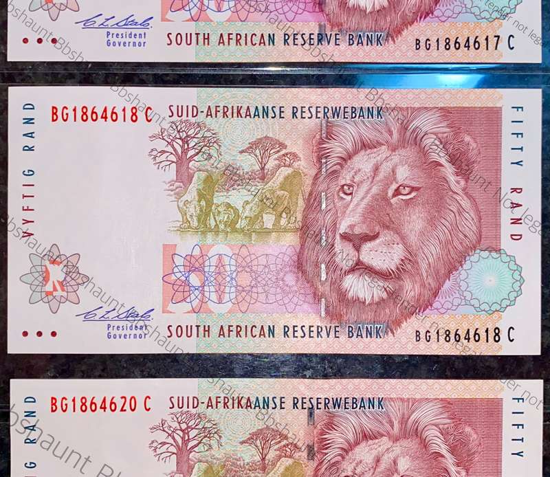 CL Stals. R50 in sequence BG1864617-618 & 620 -- 2nd issue 1992 unc-aunc(1 bid takes all)