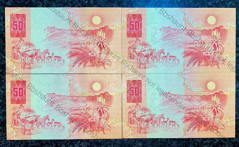 CL STALS R50 IN SEQUENCE AJ 4700076-00079 UNC A/E 1ST ISSUE 1990(BID PER NOTE) 4 AVAILABLE