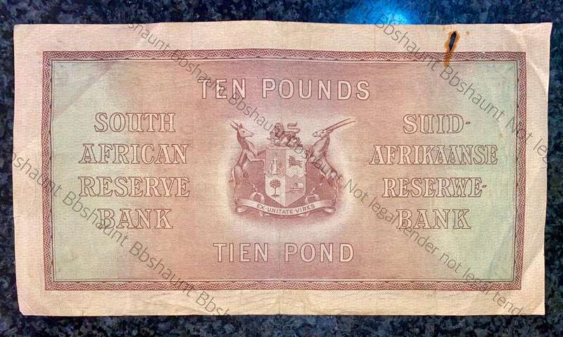 J Postmus 10 pound F2 - 19th April 1943 only issue