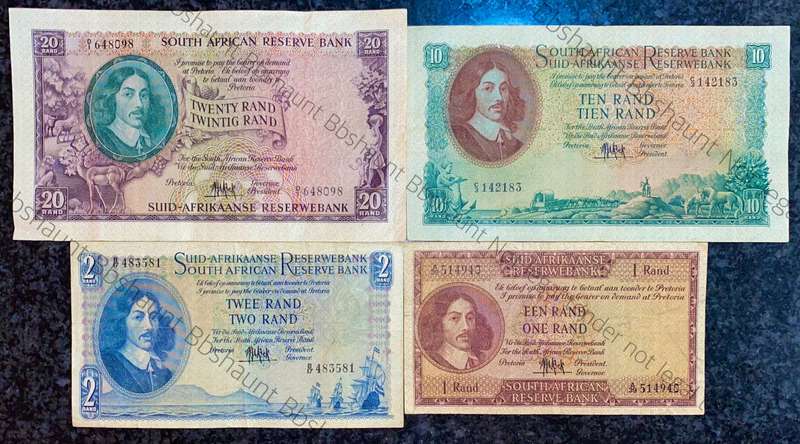 complete set Mh De Kock R20 to R1 -- 4th issue 1961 (1 bid takes all)