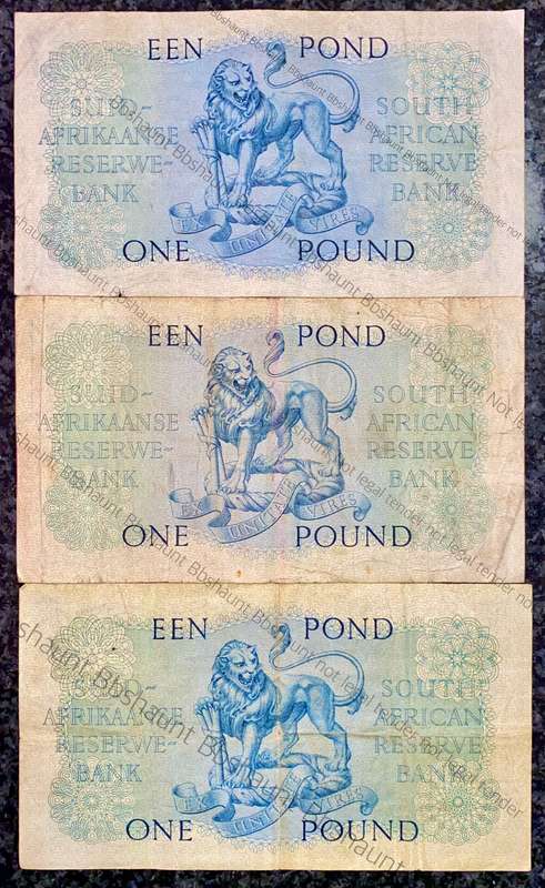 MH DE KOCK 1 POUND - 1952 - 1955 - 1958 --- 3RD ISSUE (1 BID TAKES ALL)