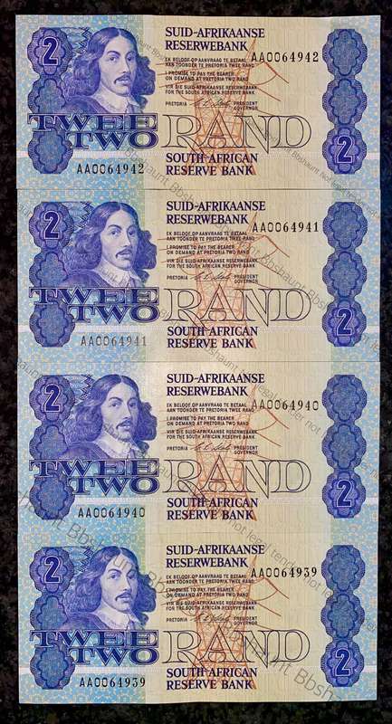 CL Stals. R2 in sequence AA0064942-939 unc-aunc 1st issue 1990(1 bid takes all)