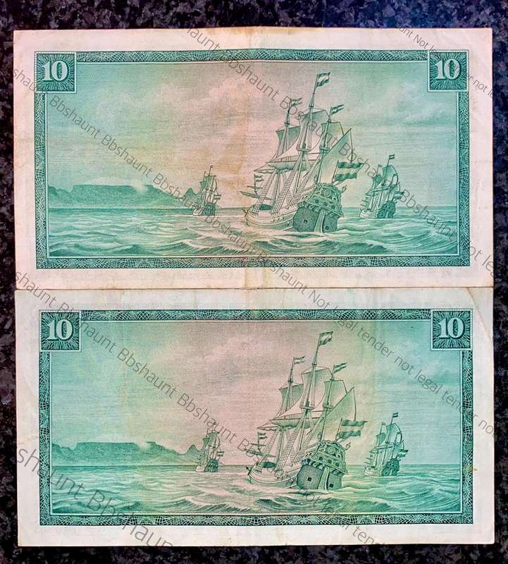 Tw De Jongh. R10 Springbuck & Van Riebeeck wtm 1967-1975 (1 bid takes all)